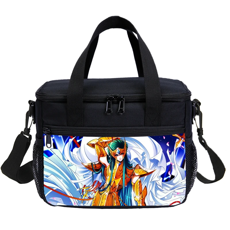 Малый мешок обеда для мальчиков и девочек мультфильм аниме Saint Seiya письмо 3D печать