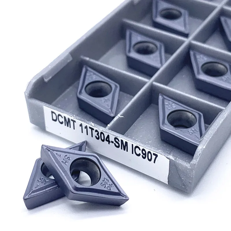 

DCMT11T304 SM C907 DCMT11T304 IC908 Carbide Inserts Lathe Cutter Cutting CNC Tools Internal Turning Tools