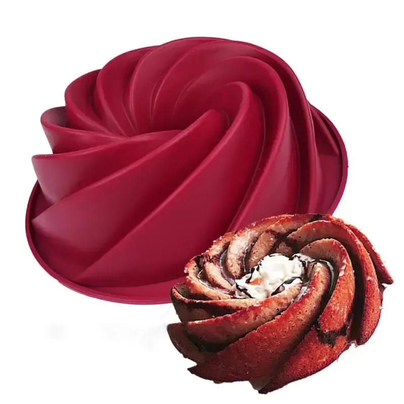 

Big Swirl Shape Silicone Butter Cake Mould Baking Mold Form Tools For Cake Mold Baking Dish Bakeware