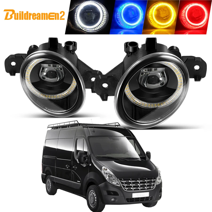 2 X Автомобильные противотуманные фары Angel Eye в сборе для Renault Master 3/III 2010-2015 40 Вт Светодиодный ные линзы противотуманные дневные ходовые огни DRL лм 12 В