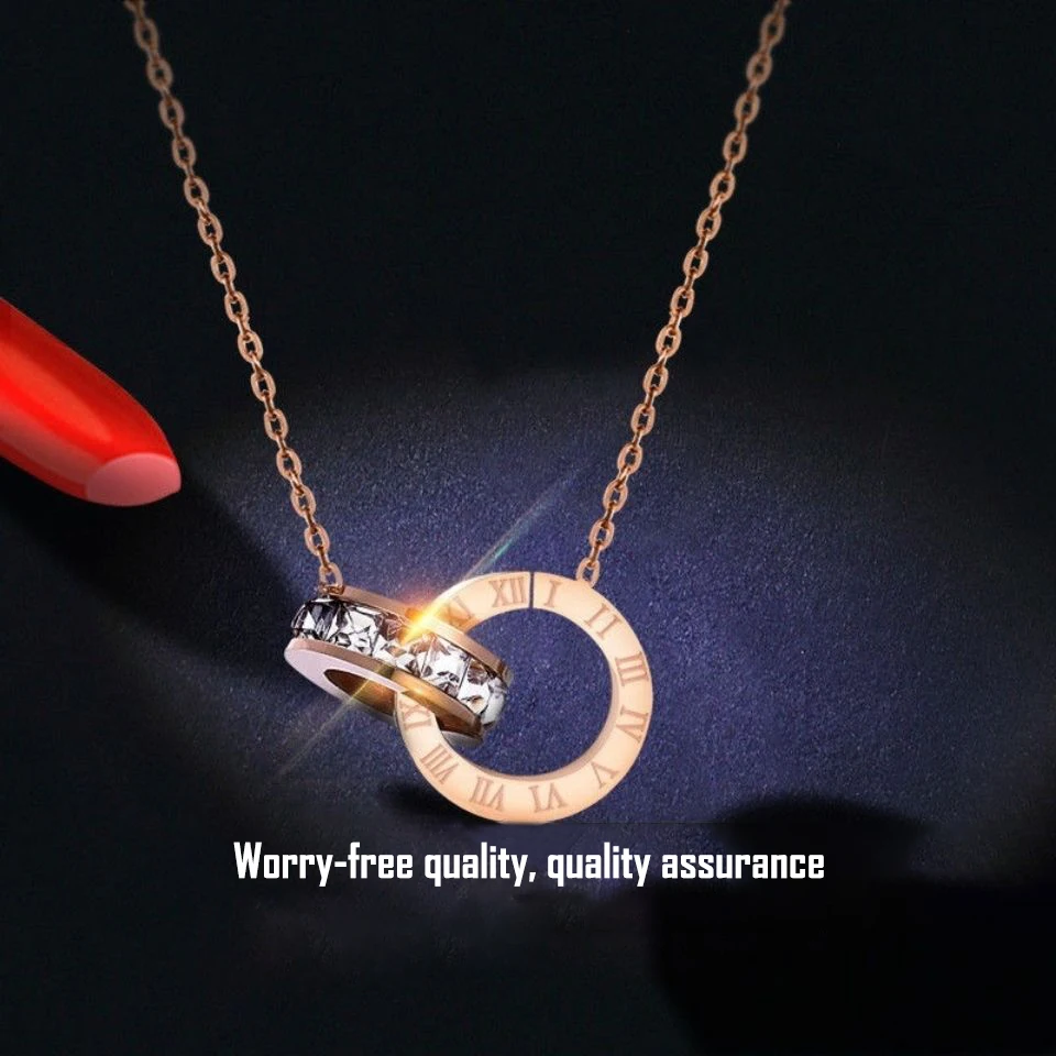 

Korean fashion Ring necklace for women,boho cuban link chain accessories for women,vintage cute necklace jewelry sets.
