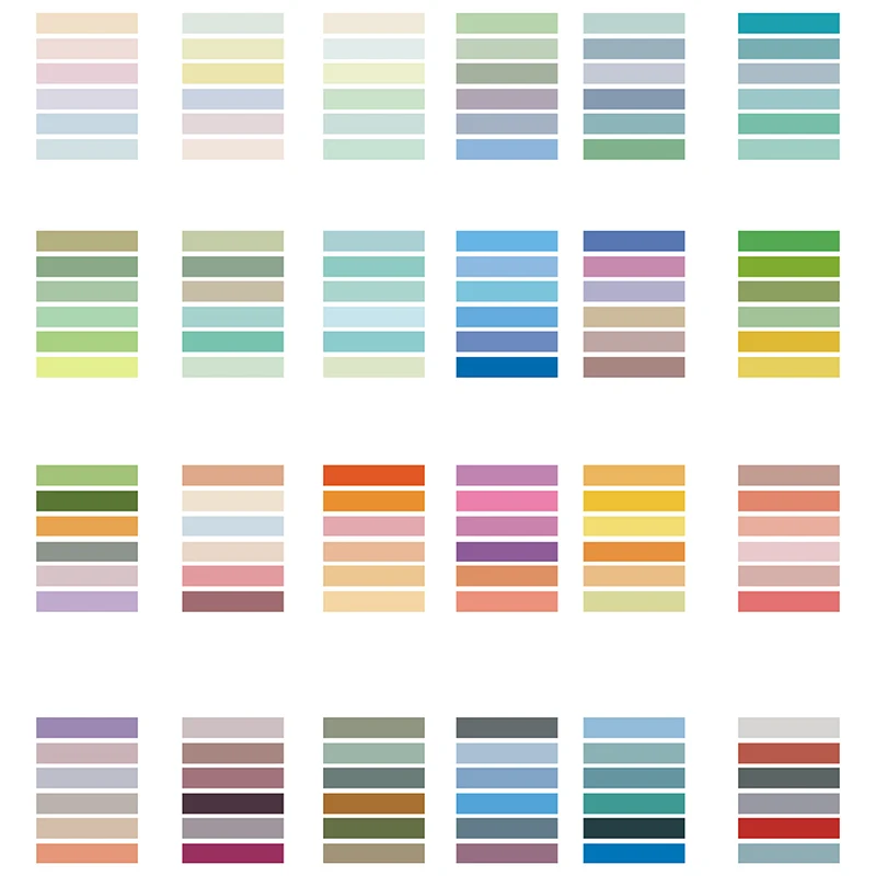 6 шт./партия клейкая лента для маскировки этикеток Милая одноцветная васи Kawaii