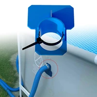 1pc swimming pool pipe holder mount supports pipes 30 38mm fits above ground 32mm 38mm hose outlet with cable tie