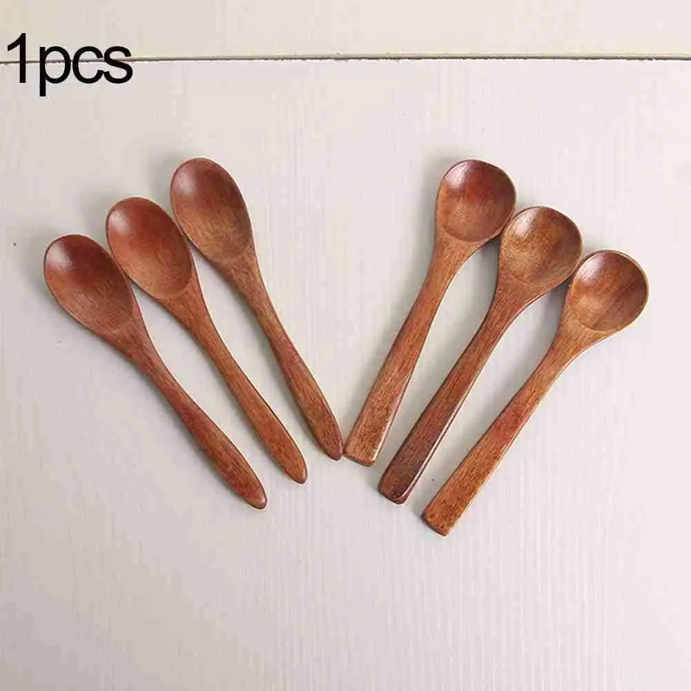 

5pcs Environmental Protection Wood Spoon Bamboo Cooking Utensil for Coffee Teaspoon Jam Tableware Accessories Kitchen Suppl K7B8