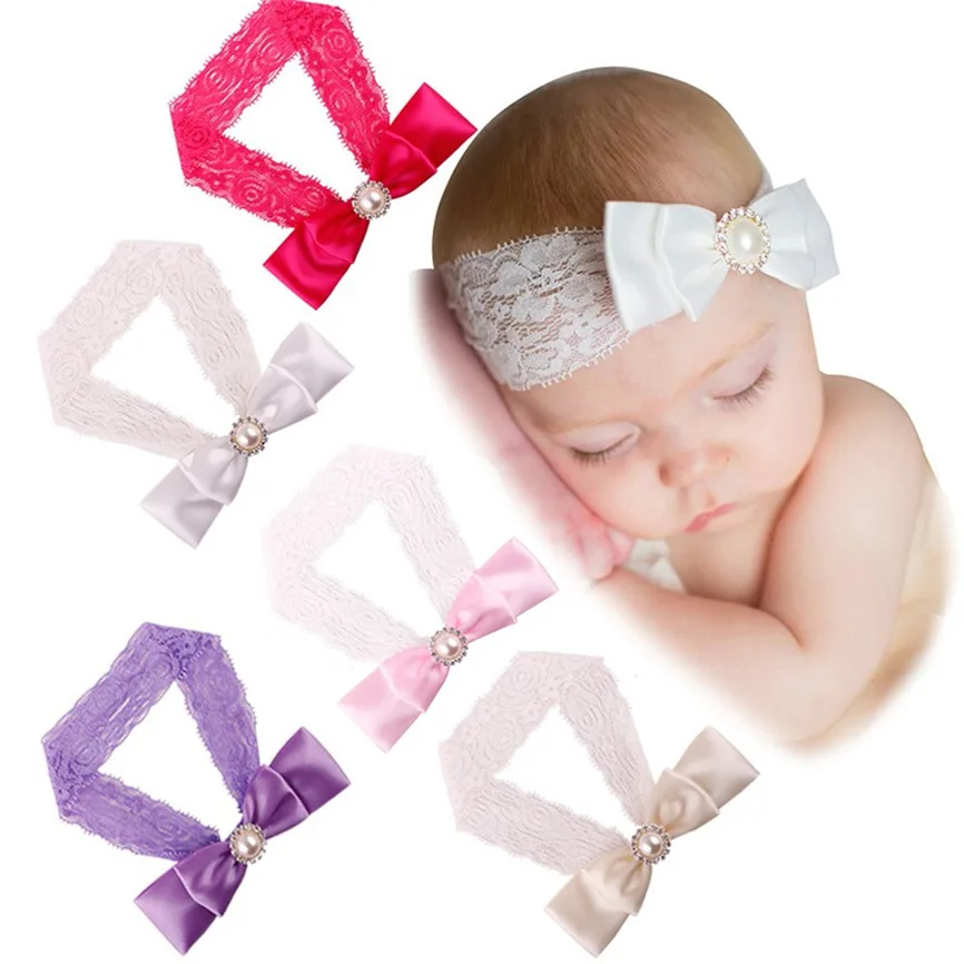 Повязка на голову для новорожденных девочек милая повязка с бантом маленьких