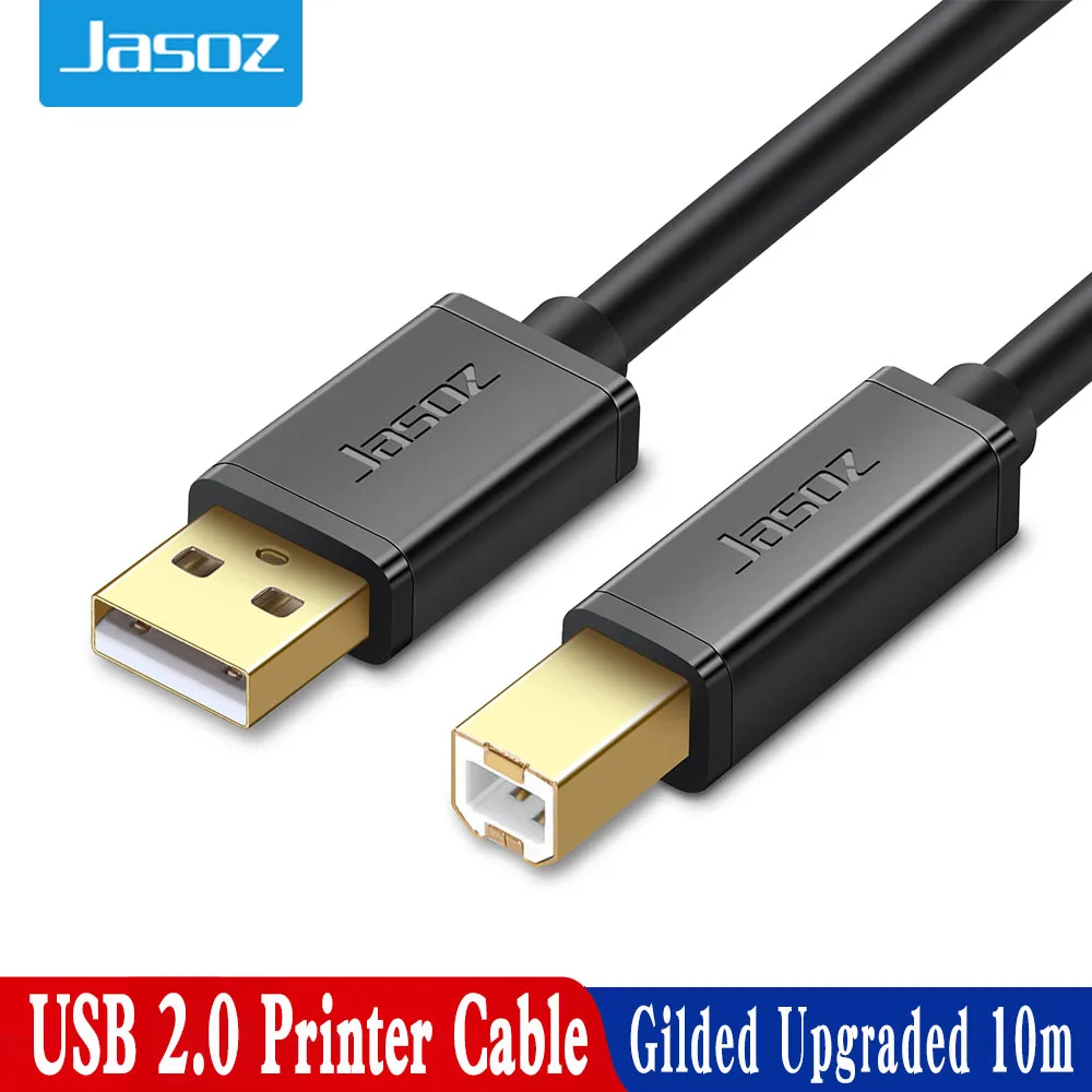 Кабель Jasoz USB кабель для принтера 2.0 Type A (штекер)/B (штекер) синхронизации данных