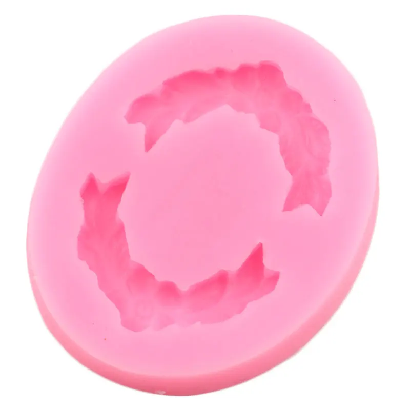 

Wreath Silicone Mold Relief Garland Fondant Cake Decorating Tools Chocolate Gumpaste Moulds Polymer Clay Candy Resin Moulds