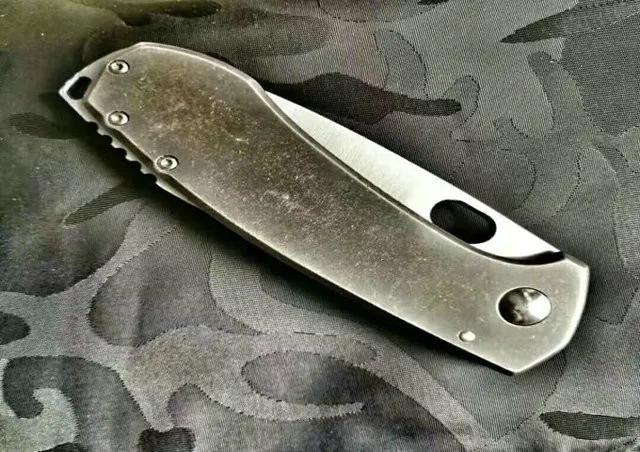 

1 new 5445 survival folding knife 8Cr13 full steel handle blade handle outdoor camping hiking Christmas present EDC pocket knife