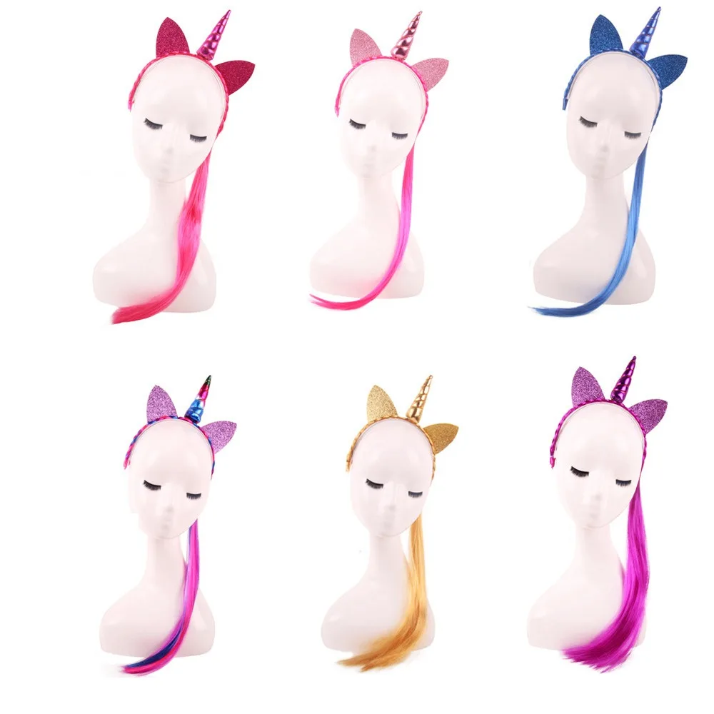 Женский обруч для волос с радужной оплеткой и блестками| |