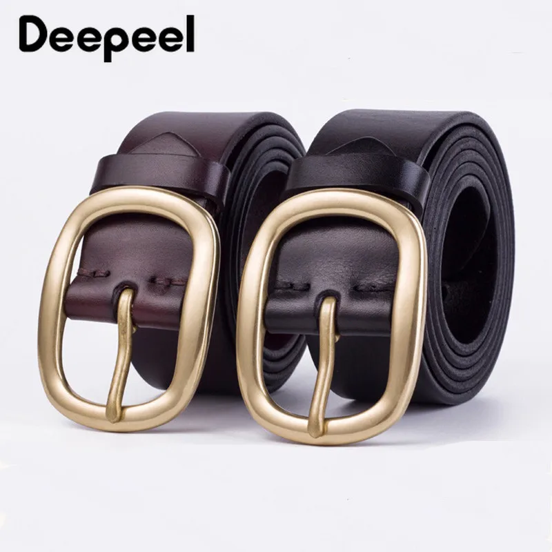 Deepeel 1 шт. 3.8X110 125 см Медь пряжкой головка Ремни для Для мужчин досуг Restor Топ Слои