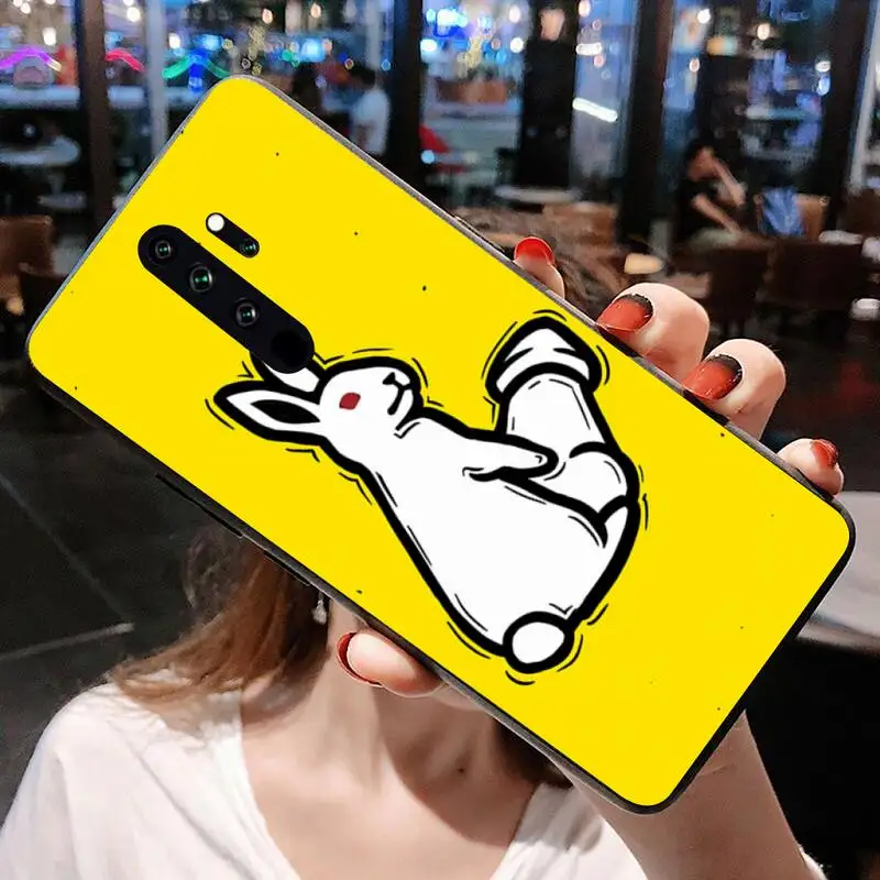 Силиконовый черный чехол для телефона Redmi Note 9 8 8T 8A 7 6 6A Go Pro Max K20 K30 с кроликами из
