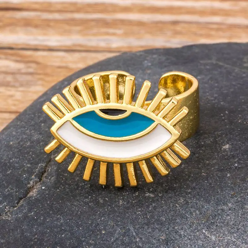 Одежда высшего качества меди Злой Глаз эмалированный в готическом стиле