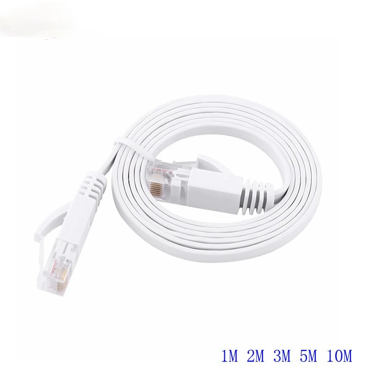 Белый плоский Ethernet-кабель CAT6 кабель RJ45 Lan патч-корд Ethernet CAT 6 сетевой для