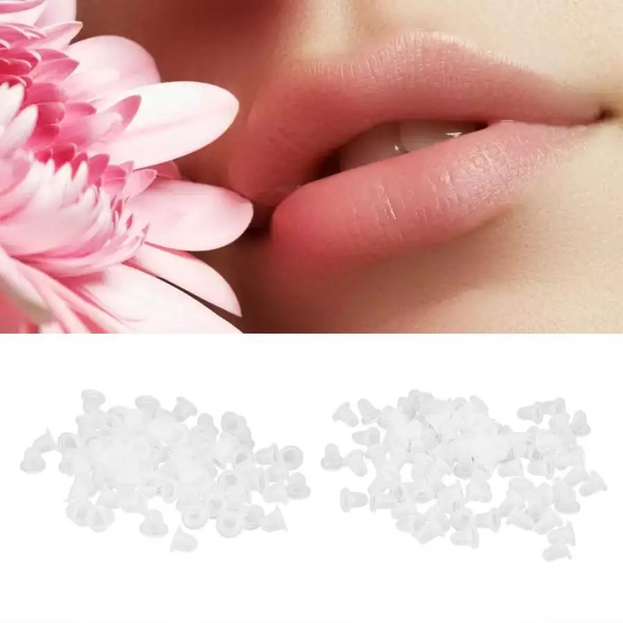 100 шт./пакет Одноразовые Мягкие Силиконовые Чернила для татуировок колпачки