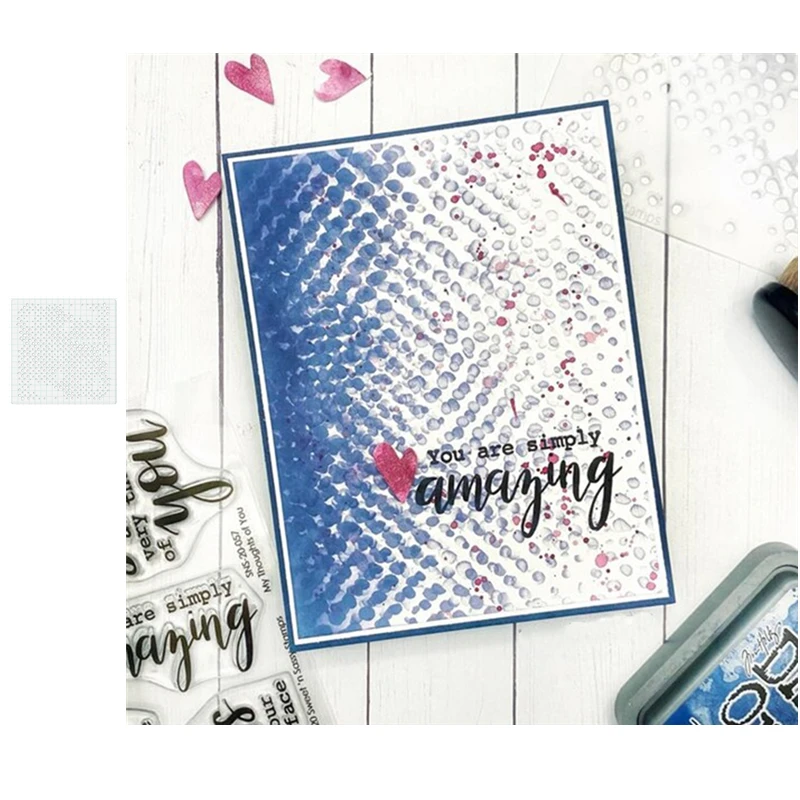 

Raindrops Raindrop Polka Dot Circle Doodle Decoration Metal Cutting Stencil DIY Scrapbooking Craft Embossing
