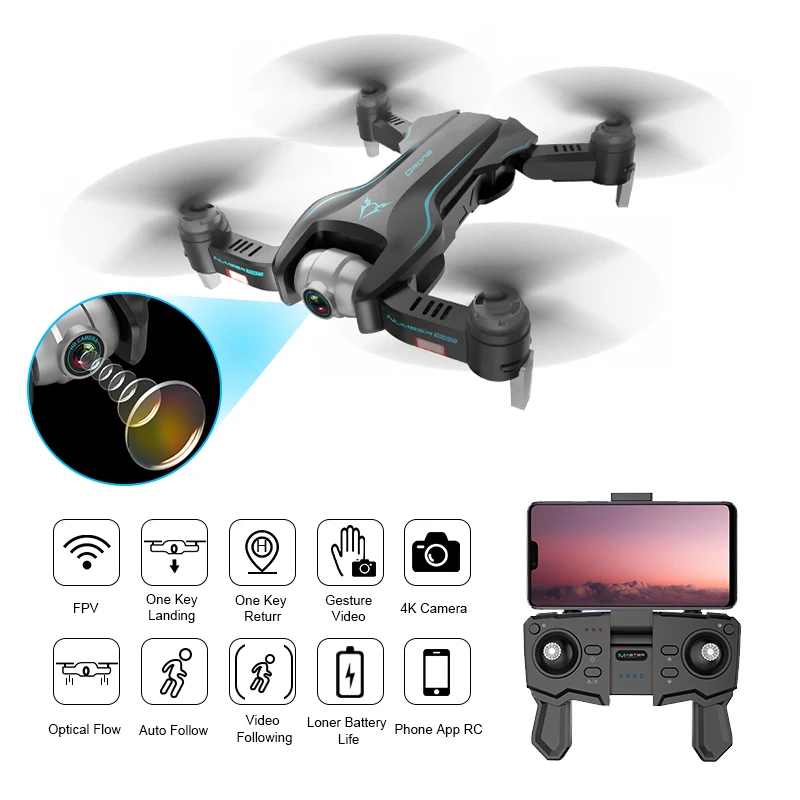 FUNSKY S20 wifi FPV с 4 K/1080 P HD камерой 18 минут время полета Интеллектуальный складной