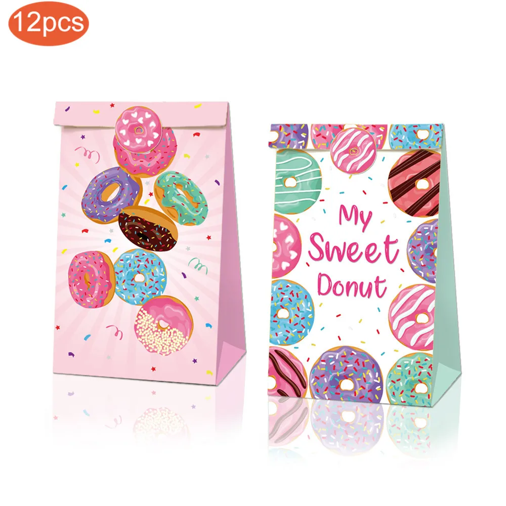 Детский праздник Милые Пончики подарки сумки для конфет украшения вечеринки в
