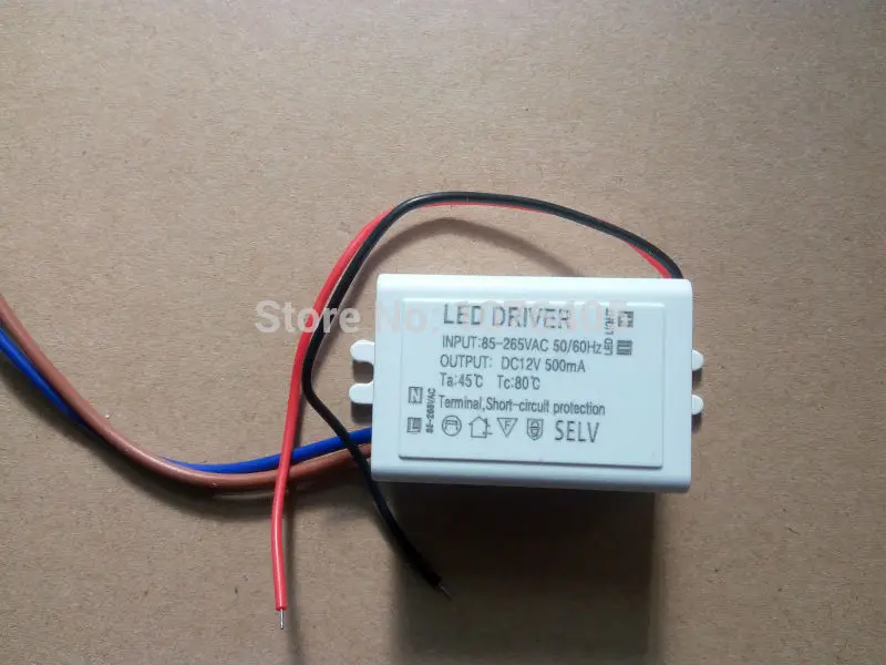 5 шт. DIY Мини светодиодный Питание AC/DC адаптеры 6 Вт 500mA драйвер 100-240 В до 12 В/гнездо |