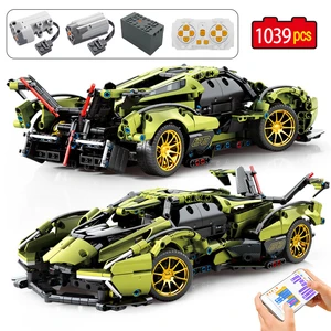 1039pcs city technical remote control super racing car building blocks app programming sports vehicle bricks toys for kids gift free global shipping