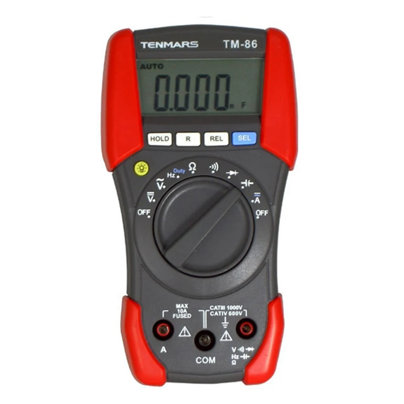 

Цифровой мультиметр TENMARS TM-86, ЖК-дисплей с подсветкой, максимальное считывание 3999, частота, емкость, рабочий цикл.