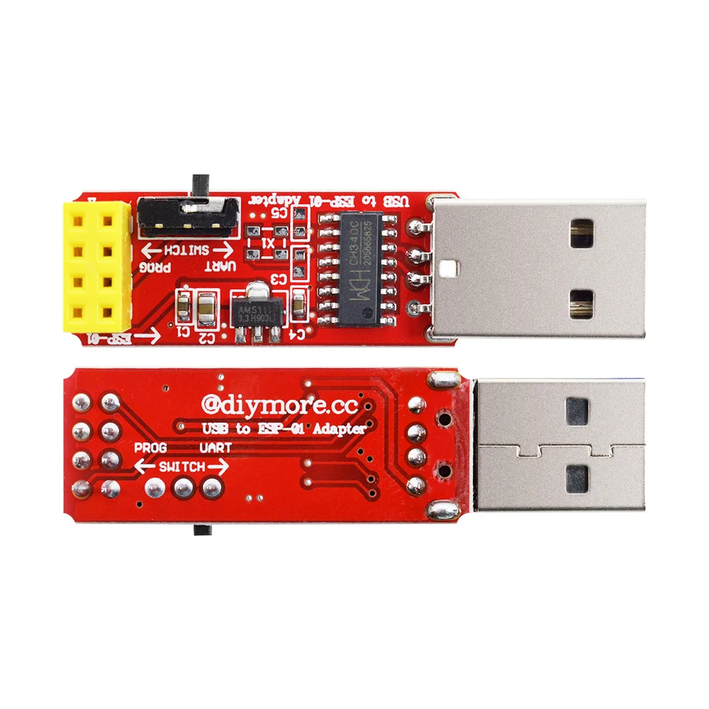 2 шт. USB к ESP8266 ESP 01 модуль адаптера Wi Fi w/ CH340G TTL драйвер последовательный