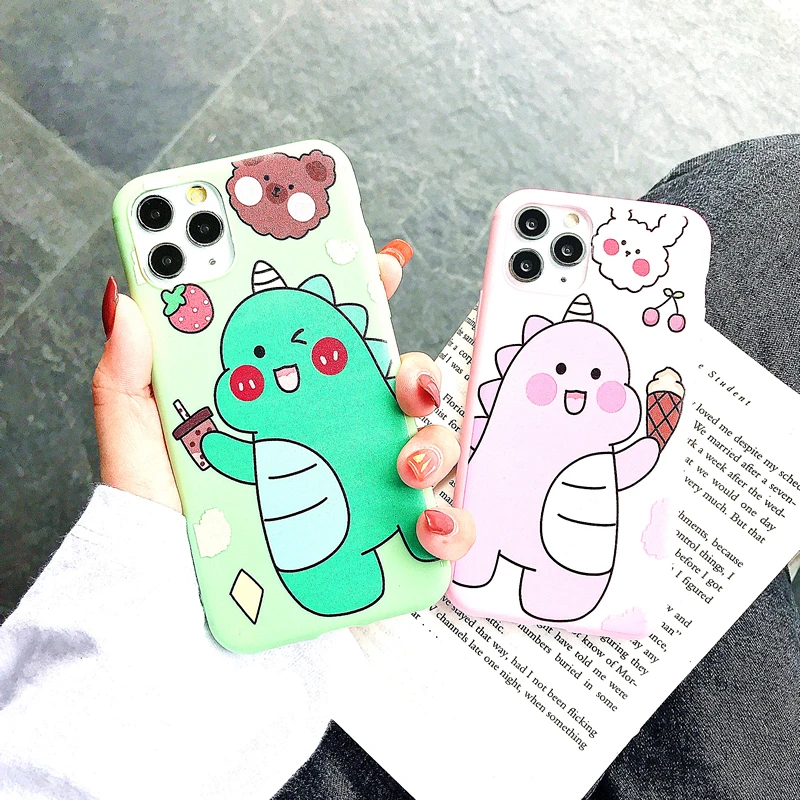 Мягкий Ультратонкий чехол для iphone 11 CaseDinosaur Unicorn Для Apple iPhone 5S SE 6 6s 7 8 Plus XR XS 11Pro
