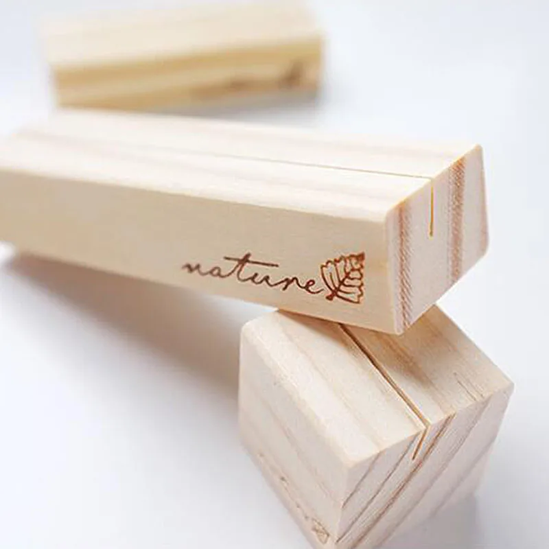 Деревянный держатель для карт и банкнот зажимы заметок подставка рабочего стола