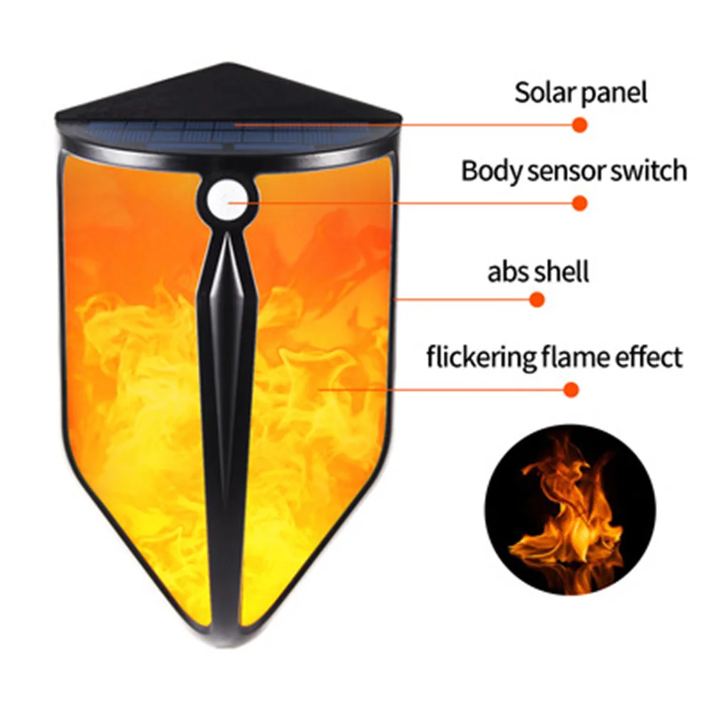 Двойной светодиодный фонарь двойной режим Солнечный настенный светильник белый