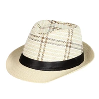 wholesale japanese and korean fashion lady straw panama hat men women summer beach paper jazz hats