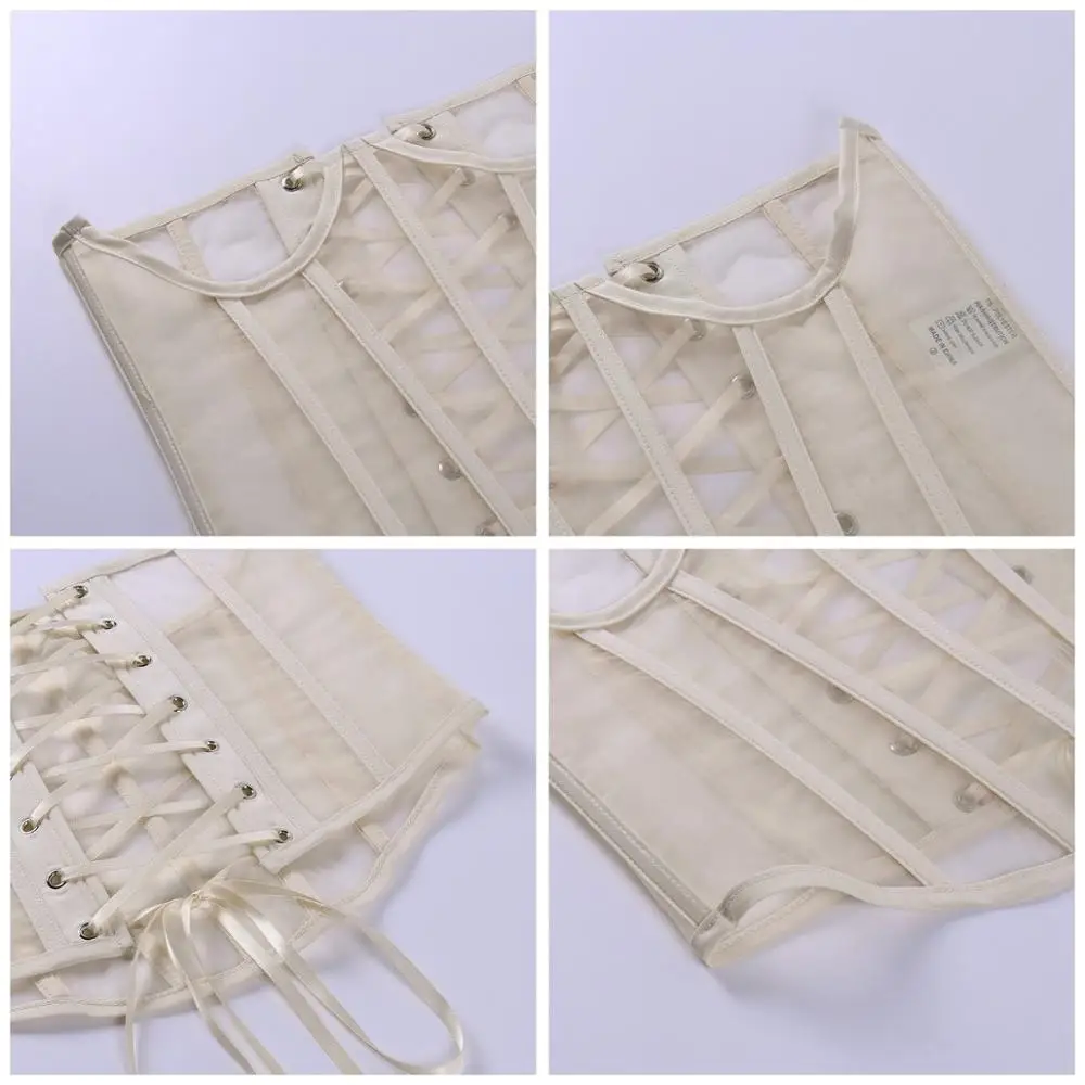 

Cybill Tube Mesh Cropped Top Back Lace Up Club Party Tank Top For Woman Short Wrap Top Festival Decoration