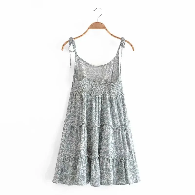 

European and American Women's New Fashion Love Printing Shoulder Strap Dress Suspender Skirt DLQZ1522