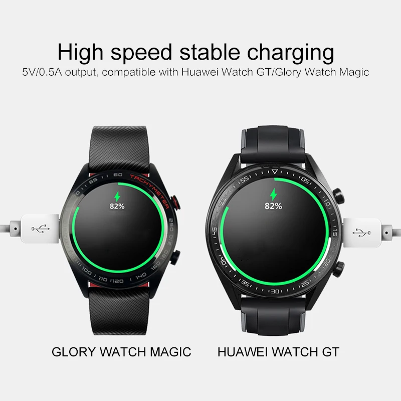 Портативное беспроводное зарядное устройство с USB кабелем для Huawei Watch