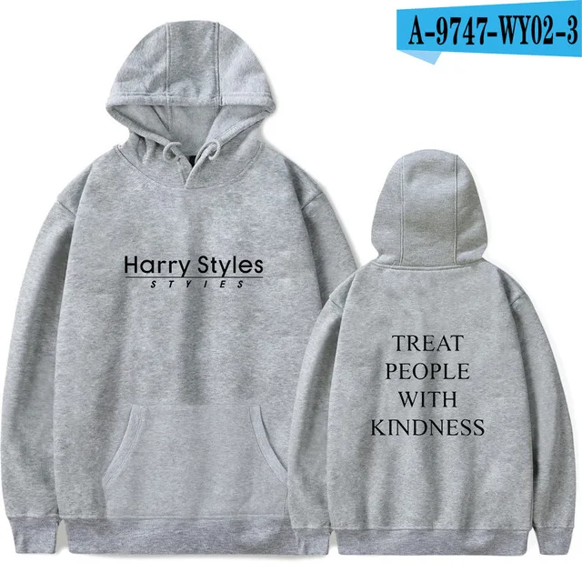 gray Стиль Гарри, толстовка с капюшоном, Толстовка для мужчин/женщин, Harajuku One Direction, с буквенным принтом, толстовки, свитера, пуловер с длинным рукавом, одежда - Цвет: gray