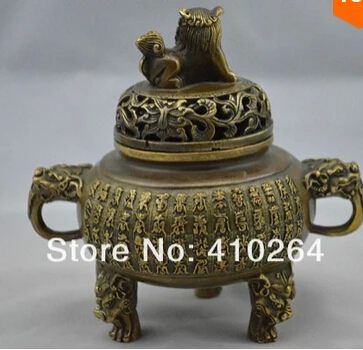 Бесплатная доставка тибетский буддийский храм Фиолетовый Бронзовый Лев