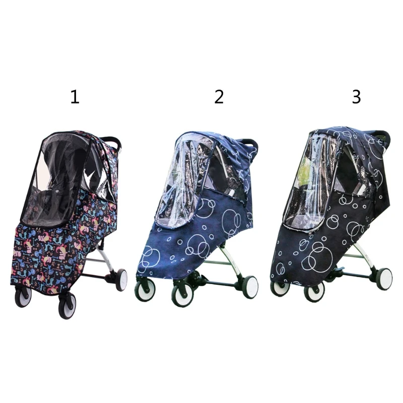 

67JC Universal Waterproof Winter Thicken Rain Cover Wind Dust Shield Full Raincoat for Baby Stroller Accessories Pushchairs