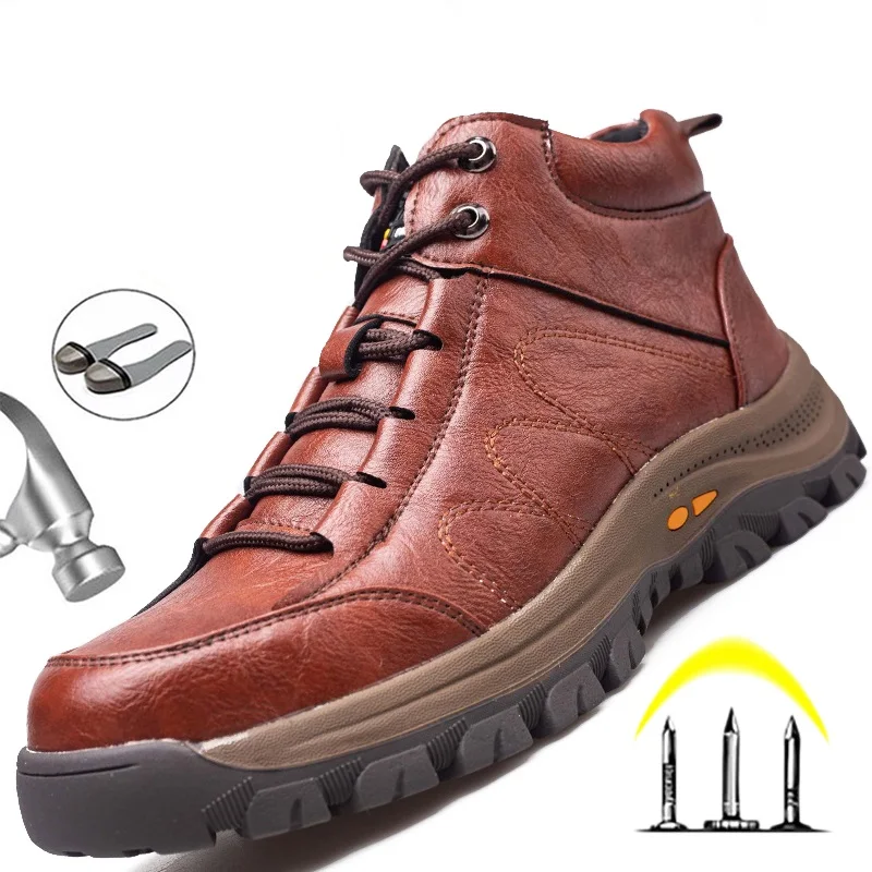 

Indestructible Work Safety Shoes Steel Toe Shoes Men Outdoor Work Shoes Puncture-Proof Safety Shoes Men Protective Footwear Male