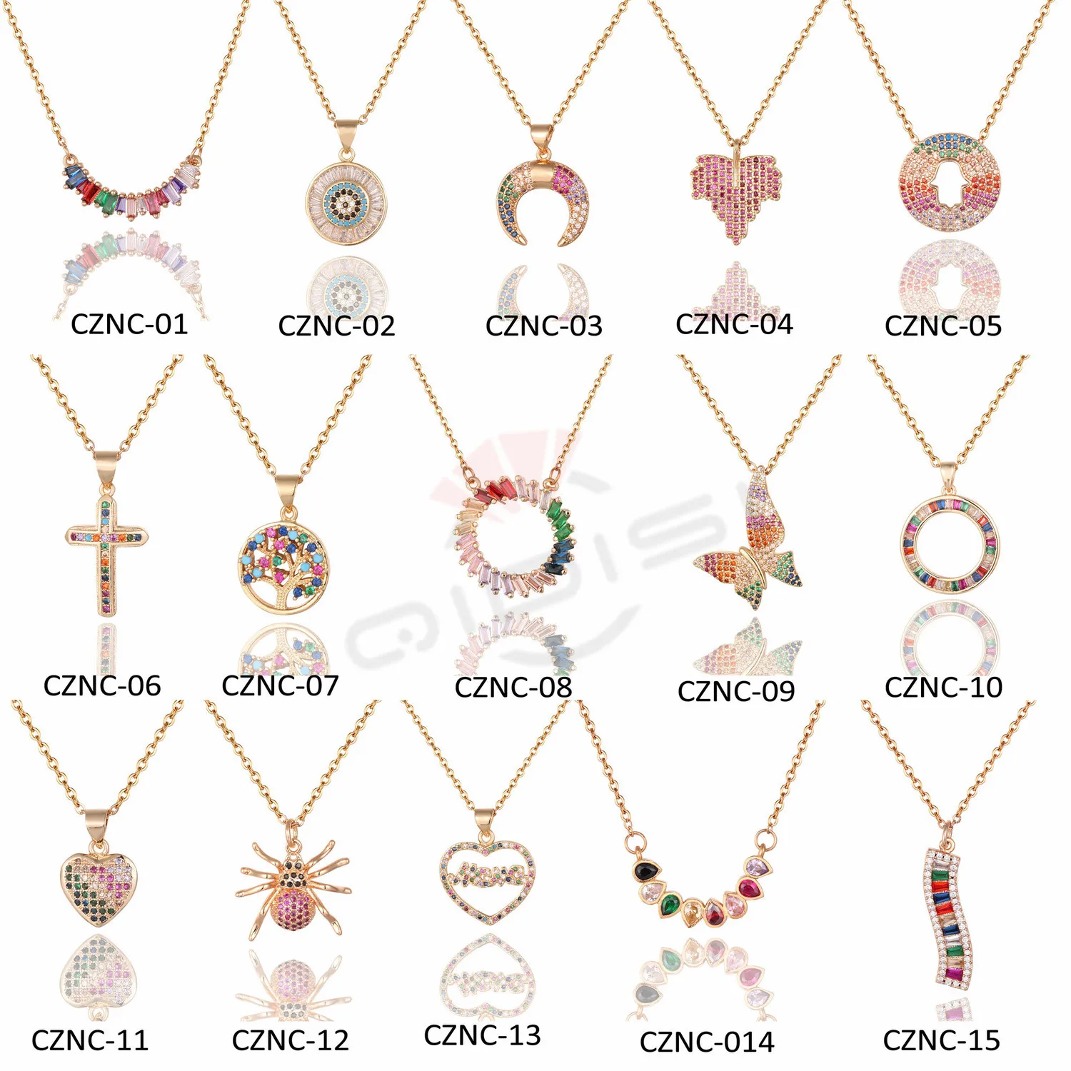 

Lucky Collares Bijoux Femme Hamsa Hand Initial Necklace for Women with Wish Card Gold White Color Link Chain Fashion Jewelry