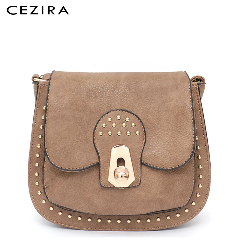 Сумка-мессенджер CEZIRA маленькая модная твердая для девушек из кожи вегана с