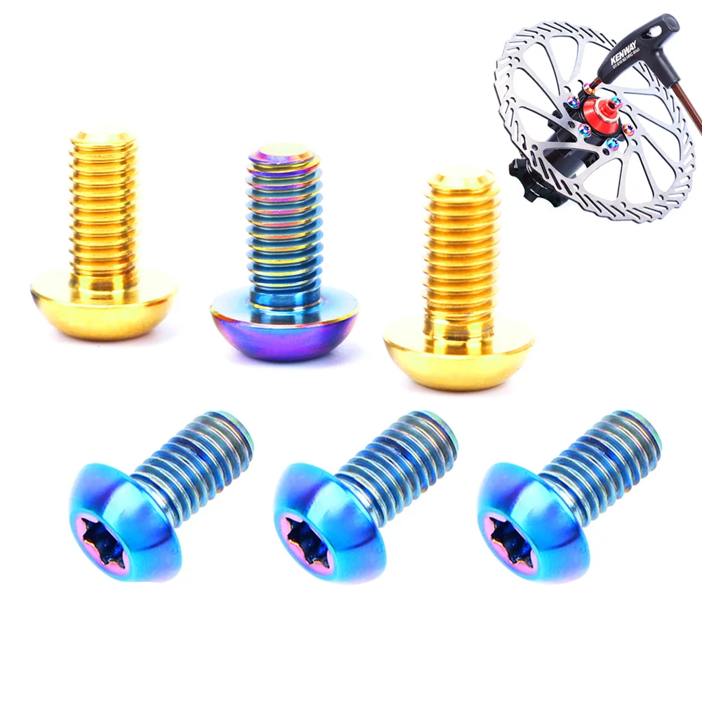 

Дисковый винт из титанового сплава для горного велосипеда T25 Torx, дисковый тормоз, крепежный винт, тормозная колодка m5x10 мм Винт велосипедный