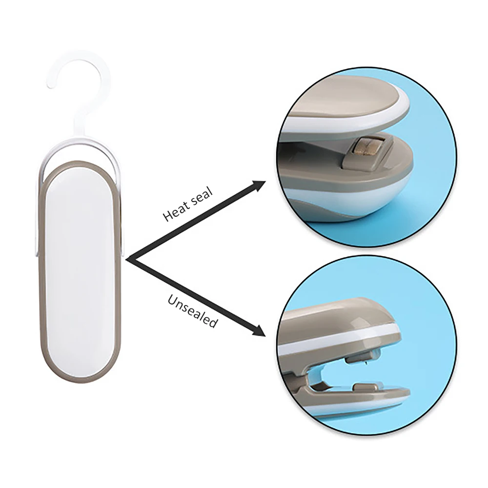 

Portable Mini Household Sealing Machine Sealer Food Saver Plastic Bag Capper Hand Pressure Sealer Electric Vacuum Food Sealer