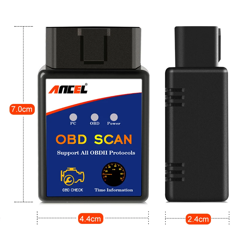 ELM327 OBD 2 сканер Bluetooth беспроводной считыватель кодов Live Data OBDII сканирующий