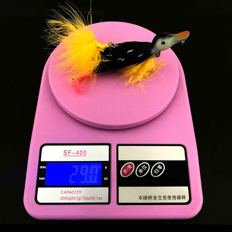 LUTAC Duck bait floating Duckling Pike lure 3D eyes frog 105mm 29g topwater Artificial Fishing Gear