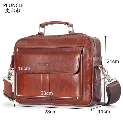 Маленький портфель из натуральной кожи для мужчин, винтажная сумка на плечо с несколькими карманами, мессенджеры для мужчин, мягкая кожаная сумка-слинг