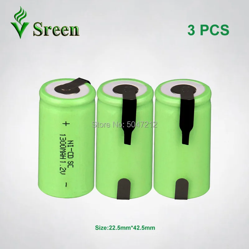 Аккумуляторная батарея с никелевым листом 1300 мА/ч 1 2 В SC для самостоятельной