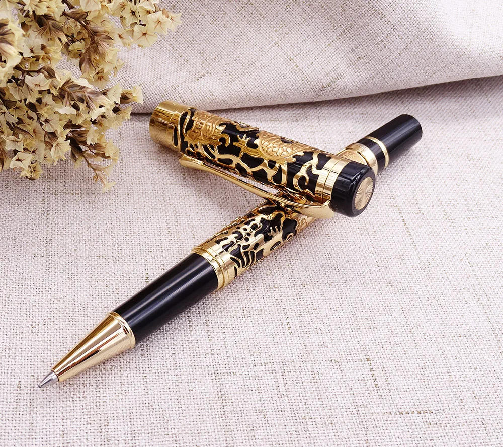 Jinhao 5000 винтажная Роскошная искусственная резьба по текстуре дракона черная и