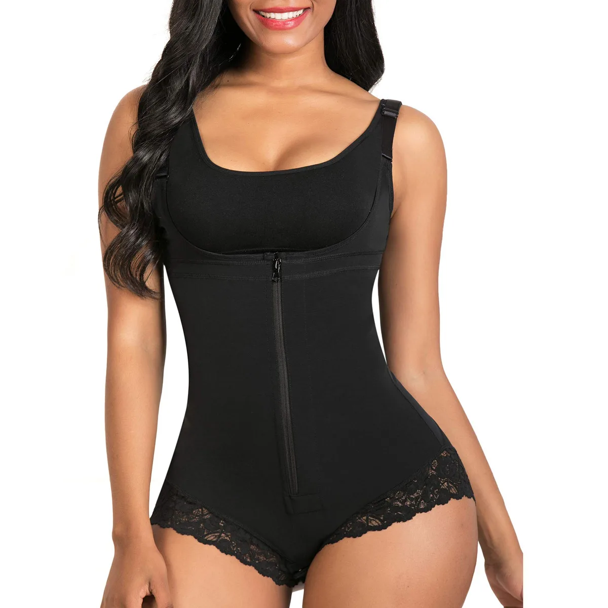 

FAKUNTN original aveibee Shapewear for Women Tummy Control Fajas Colombianas Body Shaper Zipper Open Bust Bodysuit