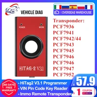hitag 2 key programmer hitag2 v3 1 programmer vin pin code key reader immo remote transponder universal diagnostic tool winxp