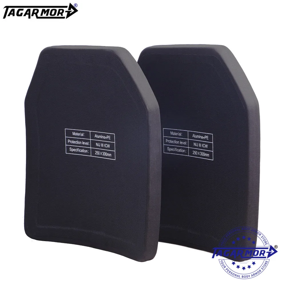 2pcs/lot Multi Curve NIJ III 3 ICW Bulletproof Ceramic Plates Police Tactical Bullet Proof Armor Plate for Vest | Безопасность и