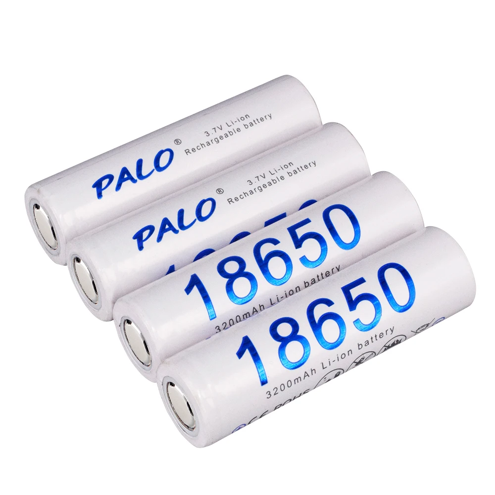 PALO Оригинальная 18650 батарея 3 7 V 3200mAh литий-ионная аккумуляторная для фонариков