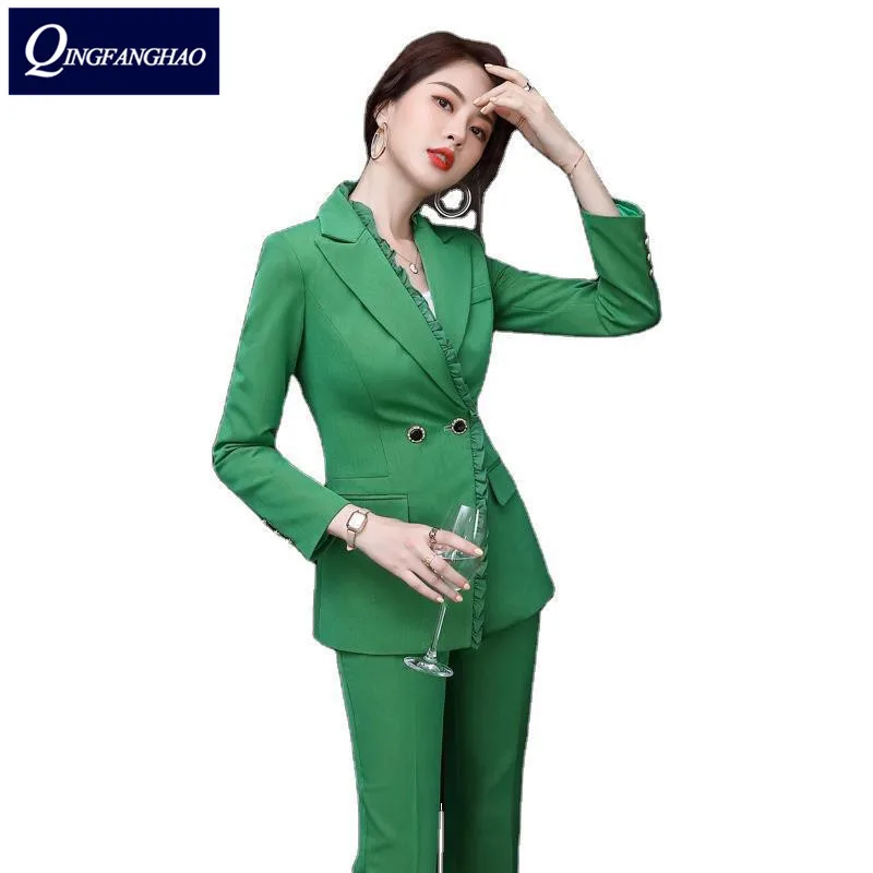 

Women office wear Blazer and Pant or Skirt set high quality business Ladies Suit set Fashion Slim Jacket ky9930
